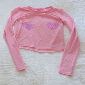 Sugar Thrillz Pink Mesh Top